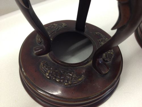SUPERB PAIR OF JAPANESE BRONZE CENSORS WITH COVERS MEIJI PERIOD 1868-1912 View IX