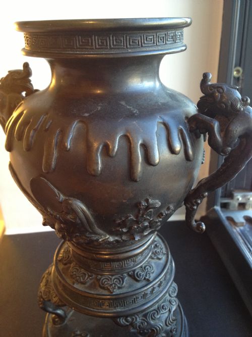 SUPERB QUALITY JAPANESE BRONZE KORO MEIJI PERIOD 1868-1912 View IV