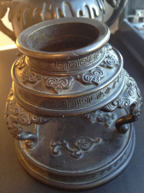 SUPERB QUALITY JAPANESE BRONZE KORO MEIJI PERIOD 1868-1912 View VI