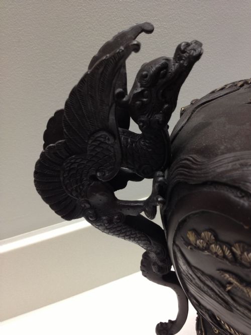 MAGNIFICENT LARGE JAPANESE MIXED METAL BRONZE KORO MEIJI PERIOD 1868-1912 View IV