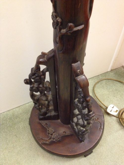 fig 1. HEAVY CHINESE HARDWOOD (PADOUK) STANDARD LAMP