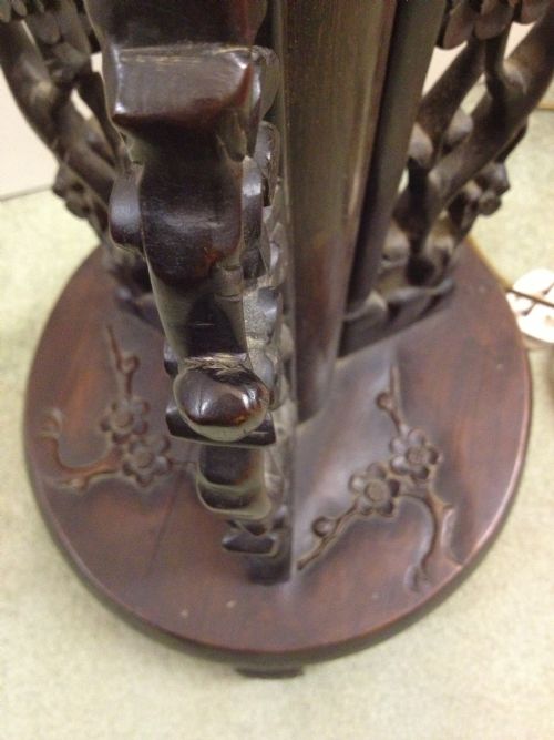 HEAVY CHINESE HARDWOOD (PADOUK) STANDARD LAMP View V