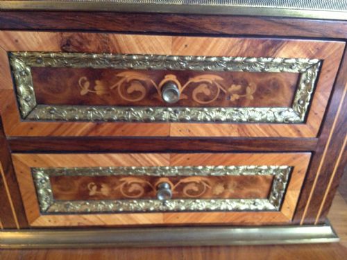 SUPERB AMBOYNA & MARQUETRY INLAID BONHEUR DU JOUR-WRITING DESK  View XIII