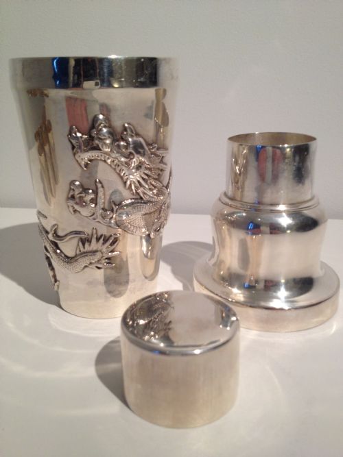 FANTASTIC CHINESE SILVER DRINKS SET BY WAN HING View V