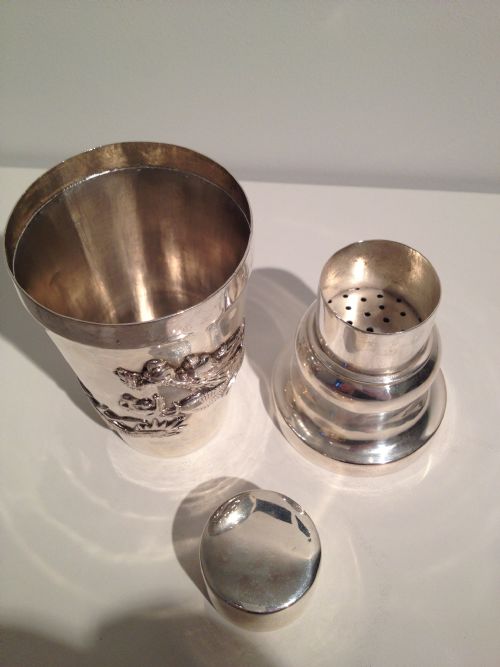 FANTASTIC CHINESE SILVER DRINKS SET BY WAN HING View VI