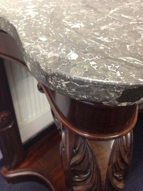 SUPER QUALITY VICTORIAN MAHOGANY CONSUL TABLE View X