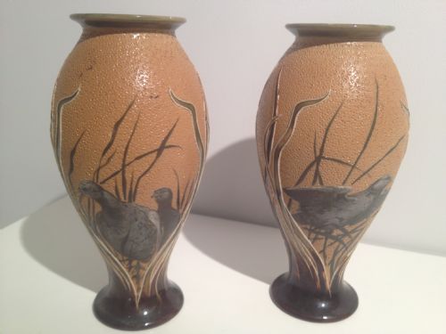 Superb Pair of Florence Barlow Royal Doulton Vases
