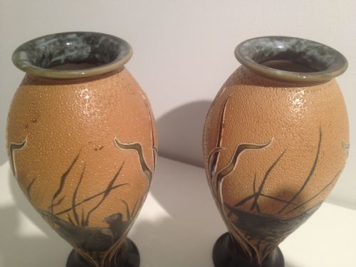SUPERB PAIR OF FLORENCE BARLOW ROYAL DOULTON VASES View IV