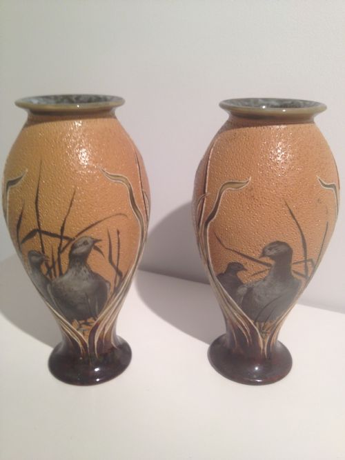 SUPERB PAIR OF FLORENCE BARLOW ROYAL DOULTON VASES View V