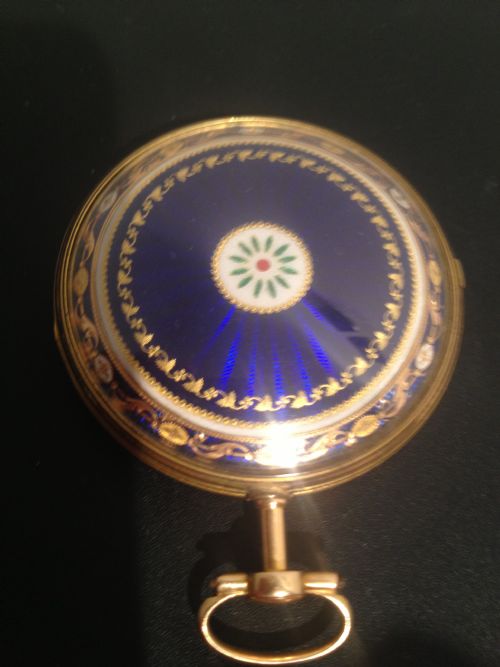 fig 1. GOLD AND ENAMEL POCKET WATCH
