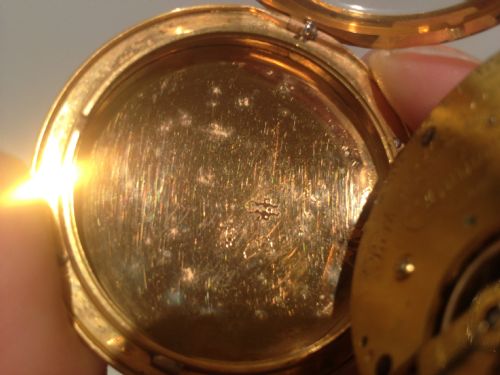 GOLD AND ENAMEL POCKET WATCH 