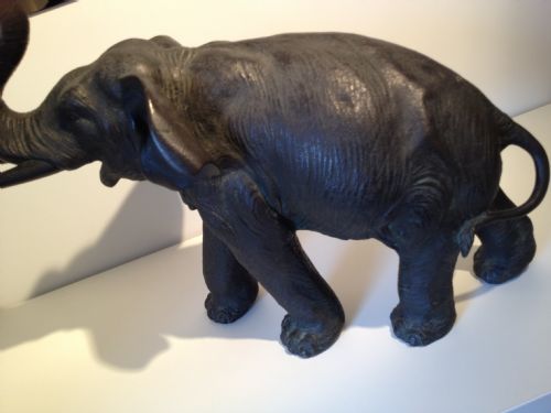 HUGE JAPANESE BRONZE ELEPHANT SIGNED MEIJI PERIOD 1868-1912 View IX