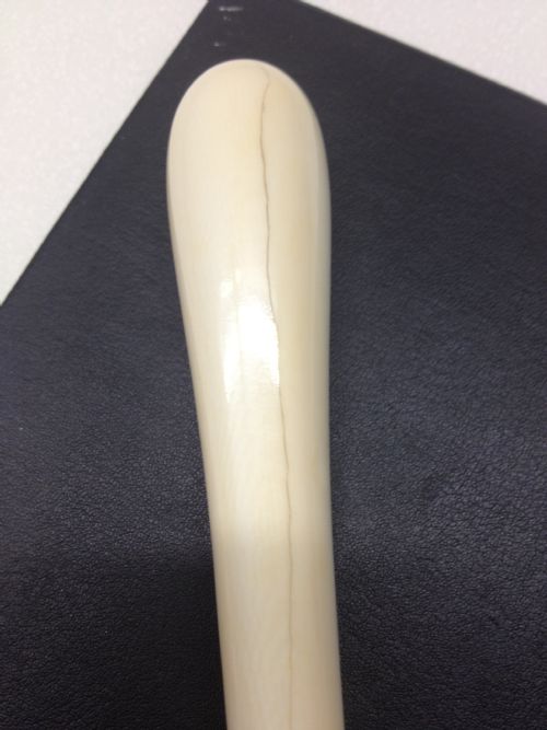 FINEST QUALITY 19TH C IVORY PARASOL HANDLE View VI