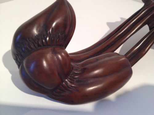 FINELY CARVED CHINESE WOODEN RYUI SCEPTRE WITH TOAD View IV