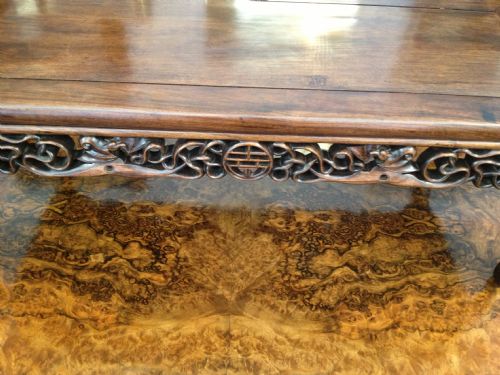 LARGE 19TH CENTURY CHINESE HARDWOOD OPIUM TABLE View V