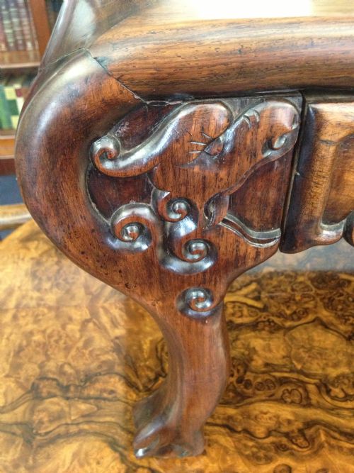 LARGE 19TH CENTURY CHINESE HARDWOOD OPIUM TABLE View IV