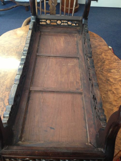 LARGE 19TH CENTURY CHINESE HARDWOOD OPIUM TABLE View XIII