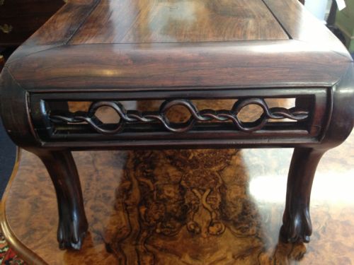 LARGE 19TH CENTURY CHINESE HARDWOOD OPIUM TABLE View X