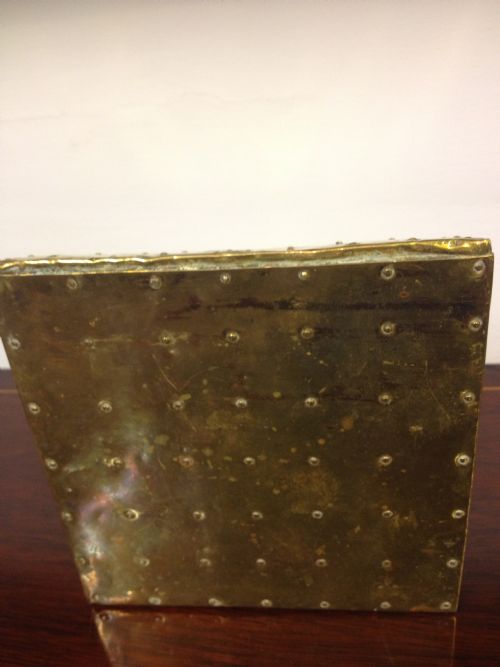 LOVELY EQUESTRIAN THEMED ARTS AND CRAFTS BRASS INKWELL View X