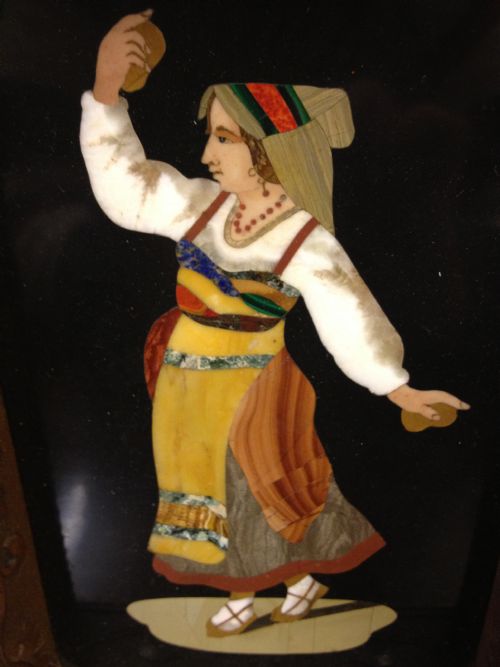 FANTASTIC PAIR OF 19TH C PIETRA DURA FRAMED PANELS View V