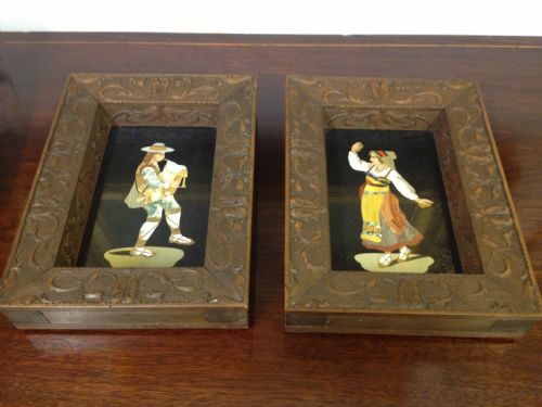 FANTASTIC PAIR OF 19TH C PIETRA DURA FRAMED PANELS View VIII