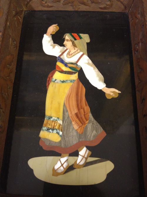 FANTASTIC PAIR OF 19TH C PIETRA DURA FRAMED PANELS View X