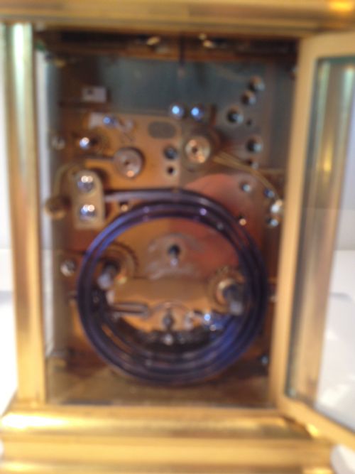 fig 2. VICTORIAN GRAND SONNERIE CARRIAGE CLOCK RETAILER BAUMANN VIENNA