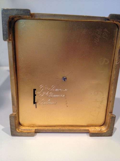 VICTORIAN GRAND SONNERIE CARRIAGE CLOCK RETAILER BAUMANN VIENNA View VIII
