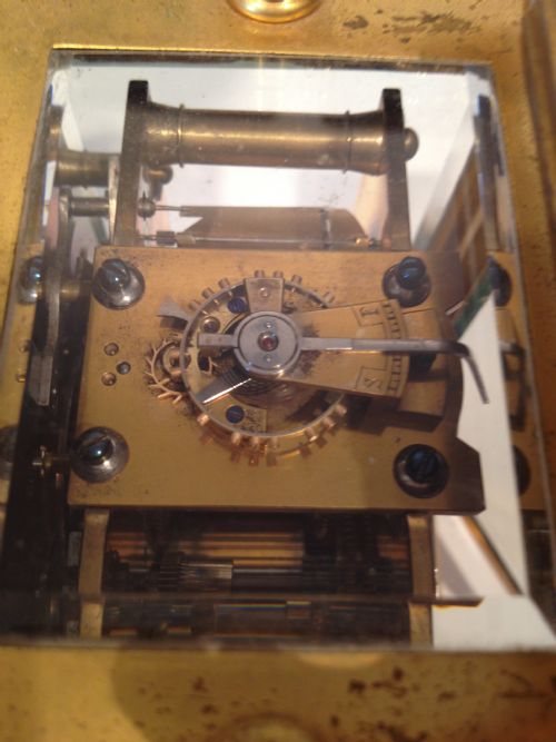 VICTORIAN GRAND SONNERIE CARRIAGE CLOCK RETAILER BAUMANN VIENNA View VI