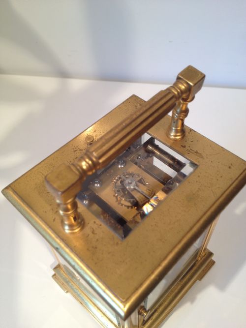 VICTORIAN GRAND SONNERIE CARRIAGE CLOCK RETAILER BAUMANN VIENNA View IX