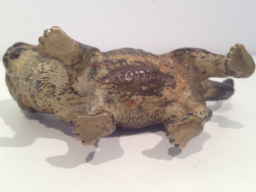 19TH C AUSTRIAN COLD PAINTED BRONZE CAT GESHUTZT View VI