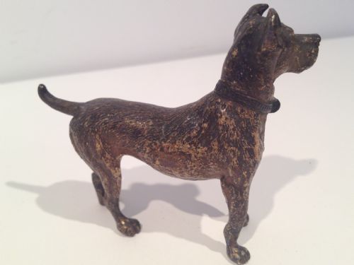 fig 1. AUSTRIAN COLD PAINTED BRONZE DOGS DOBERMAN,AIREDALE TERRIER AND BLACK POODLE