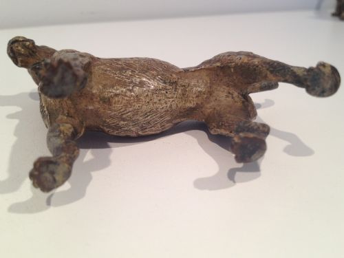 AUSTRIAN COLD PAINTED BRONZE DOGS DOBERMAN,AIREDALE TERRIER AND BLACK POODLE View V
