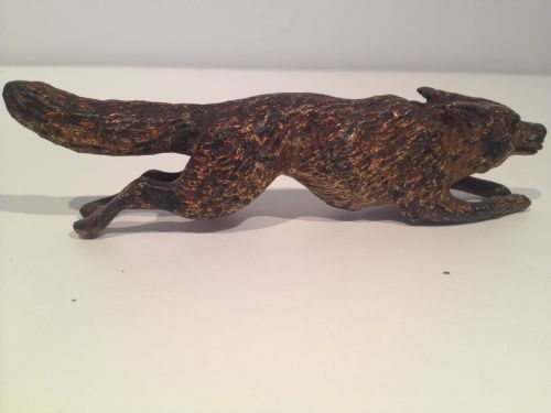fig 1. AUSTRIAN COLD PAINTED BRONZE FOXES AND FOX PAPER CLIP