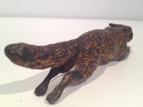 fig 2. AUSTRIAN COLD PAINTED BRONZE FOXES AND FOX PAPER CLIP