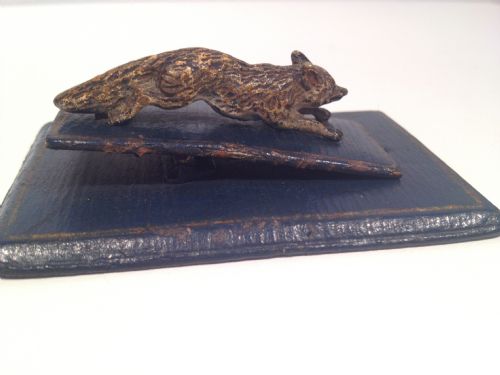 AUSTRIAN COLD PAINTED BRONZE FOXES AND FOX PAPER CLIP View IX