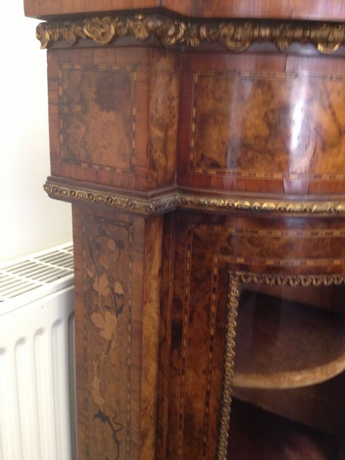 SUPERB QUALITY WALNUT & KINGWOOD CREDENZA POSSIBLE IRISH INTEREST ? View VIII