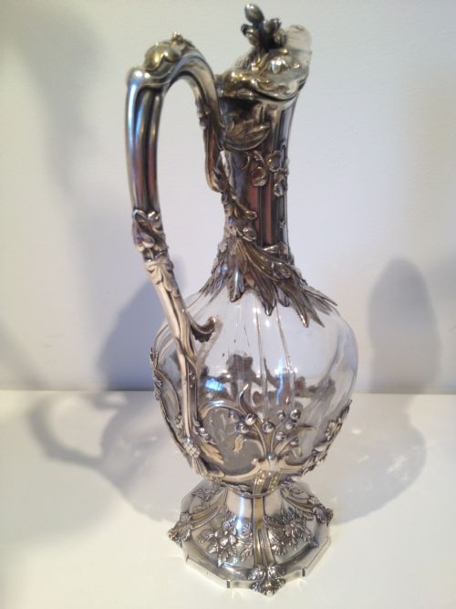  ART NOUVEAU STYLE SILVER DECANTER SET LONDON 1900 View IV