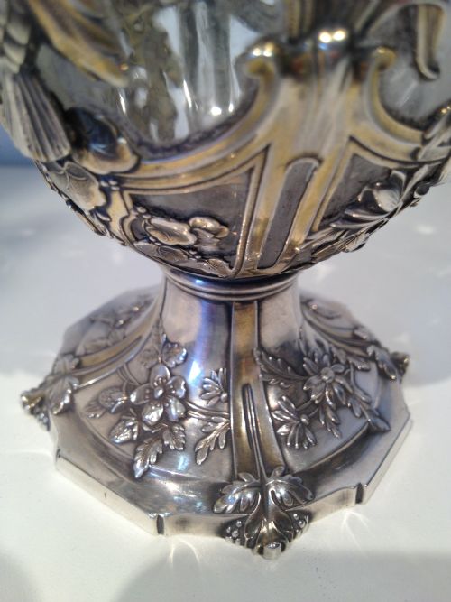  ART NOUVEAU STYLE SILVER DECANTER SET LONDON 1900 View V