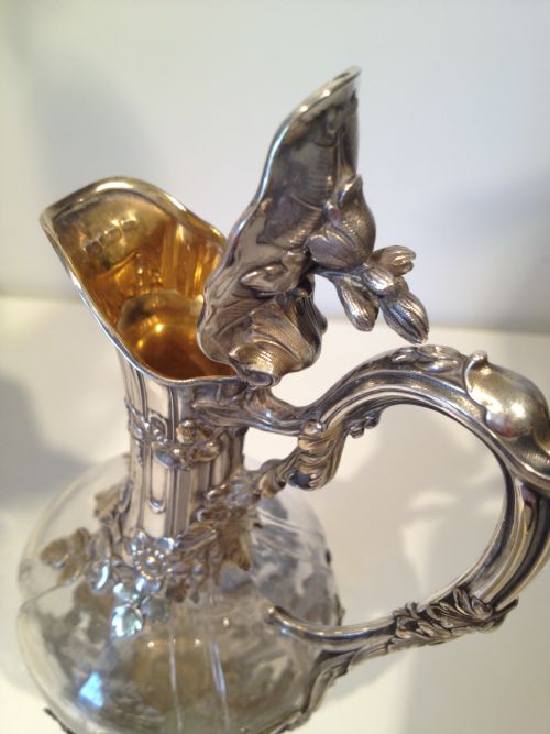  ART NOUVEAU STYLE SILVER DECANTER SET LONDON 1900 View VI