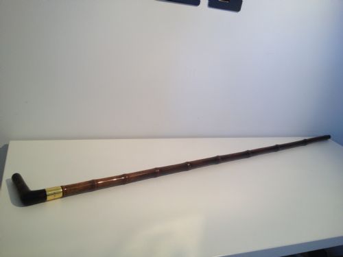 18ct GOLD AND TORTOISESHELL WALKING CANE BRIGG LONDON View II