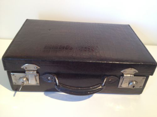 Crocodile Skin Travelling Vanity Case