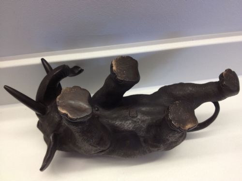 SUPERB 19TH CENTURY JAPANESE BRONZE ELEPHANT SIGNED View IX