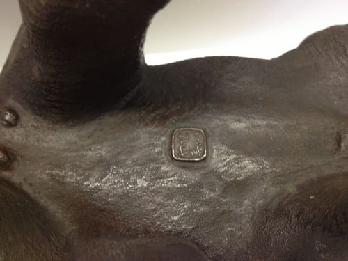 SUPERB 19TH CENTURY JAPANESE BRONZE ELEPHANT SIGNED View X