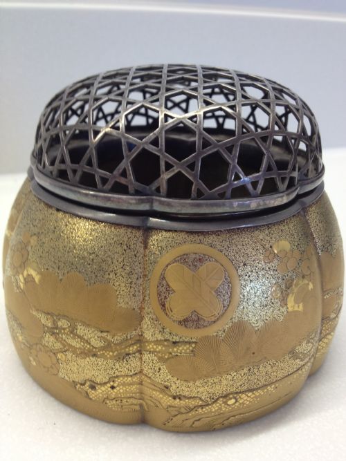 Superb Quality Japanese Silver & Laquer Rose Bowl