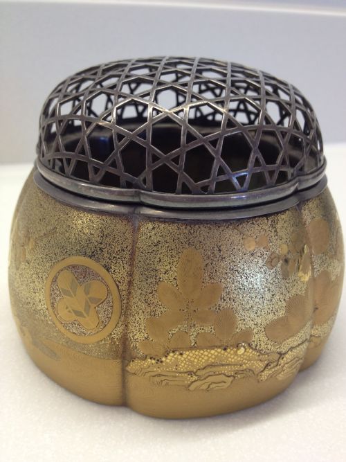 SUPERB QUALITY JAPANESE SILVER & LAQUER ROSE BOWL View VI