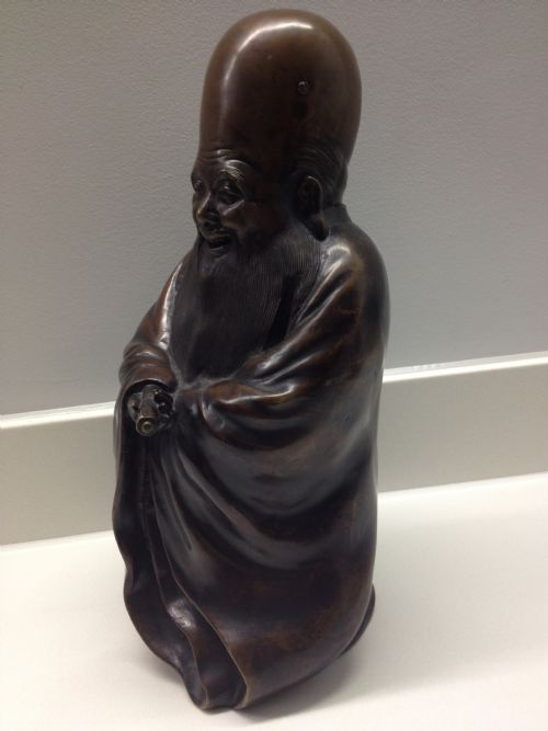 fig 2. LARGE JAPANESE BRONZE FIGURE OF FUKUROKUJU MEIJI PERIOD