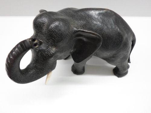 fig 1. A LOVELY JAPANESE BRONZE ELEPHANT SIGNED MEIJI PERIOD