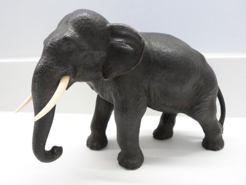 Fine Quality Japanese Bronze and Ivory Elephant Meiji 1868 - 1912