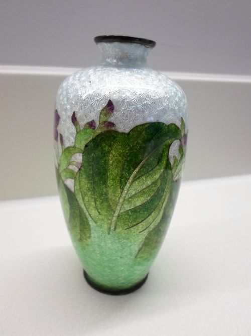 fig 1. JAPANESE GINBARI CLOISONNE VASE SIGNED